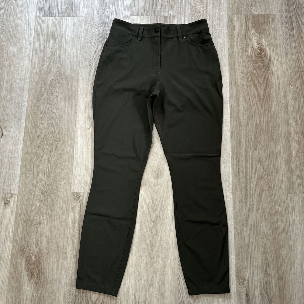 Lululemon Women's City Sleek Slim Fit 5 Pocket Rise Stretch Pants Green Size 29
